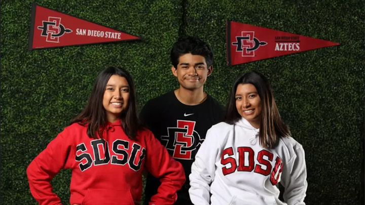 Twins Sabrina and Sydney share the same birthday with their older brother, Danny Moreno, who is also a San Diego State University alumni class of 2022. (Moreno family)