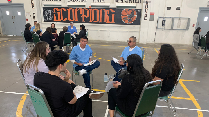 SDSU students at Centinela State Prison. Courtesy of Annie Buckley.