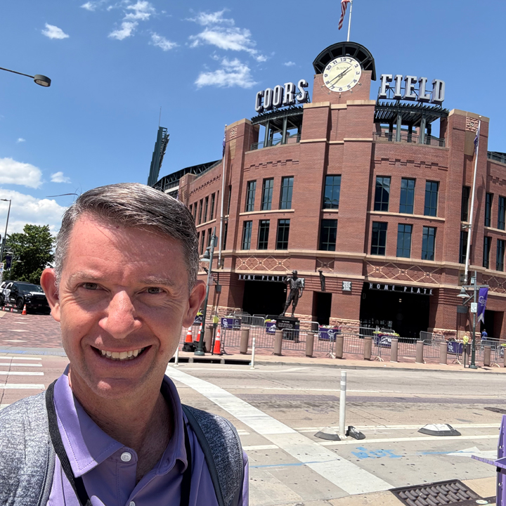 Suchon in front of Coors Field