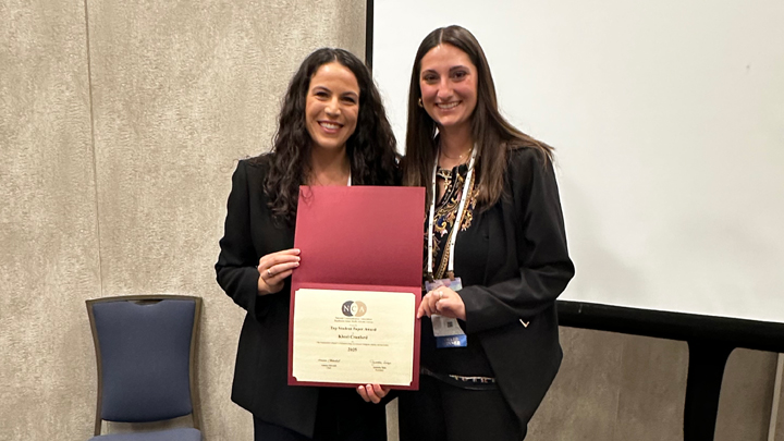 Alumna Khori Cranford Top Student Paper Award