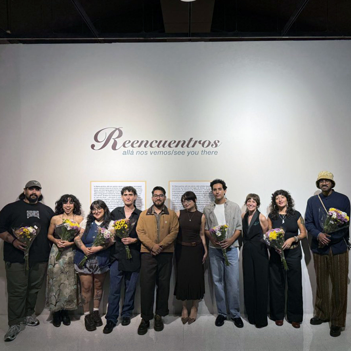 Artists and curators of Reencuentros/ allá nos vemos/See you there. Photo credit Joshua Scott