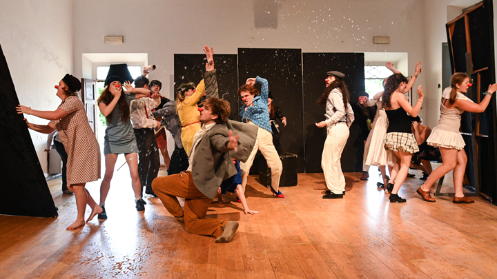 Jaysten Merced-Ares provided photos from their clowning showcase at the Accademia dell'Arte