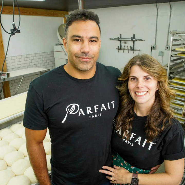 Ludivine Ryon (right) and her husband, Guillaume Ryon, founded Parfait Paris in 2014.