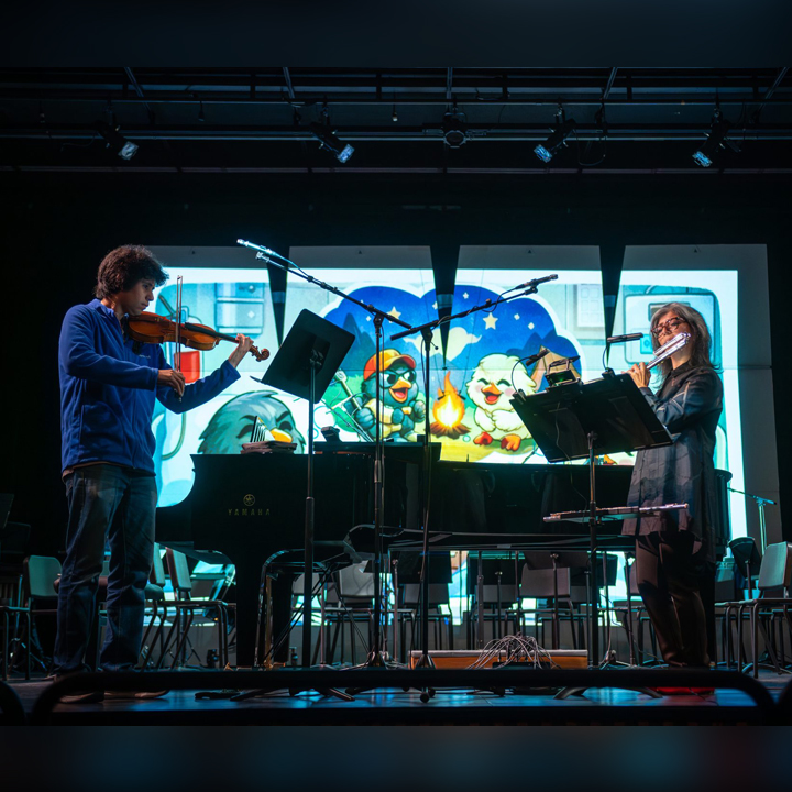 Violinist Christian Gonzales & flutist Elena Yarritu [Photo (c.) Alex Matthews]